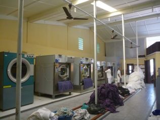 Behind the scenes, laundry station